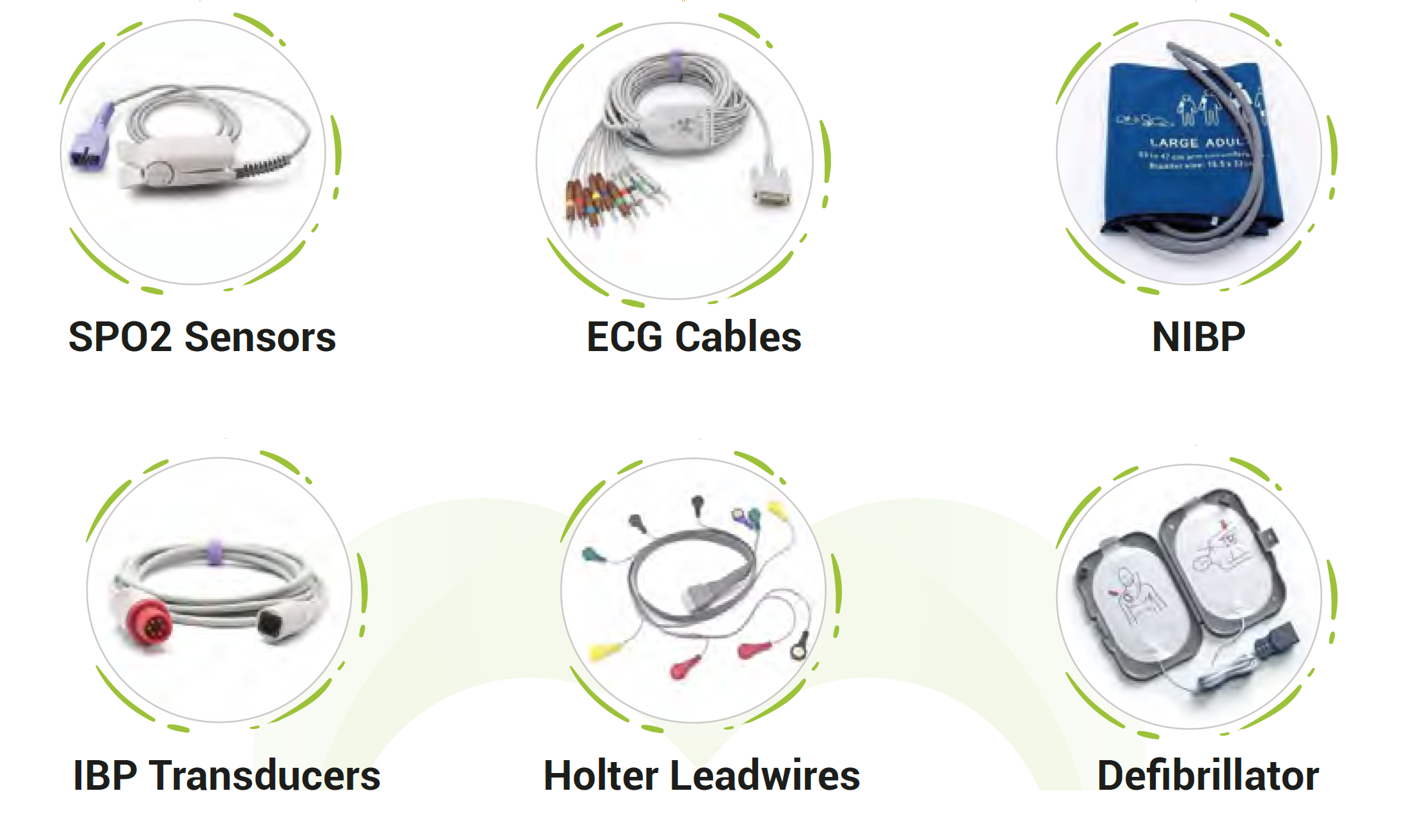 SpO₂ & Oximetry, ECG / EKG Cables, NIBP & IBP, Temp Probes